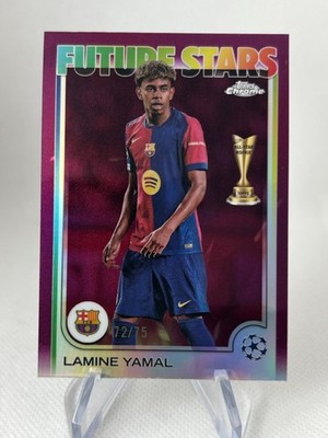 2024-25 Topps Chrome UEFA Future Stars Lamine Yamal Magenta Refractor /75 Spain