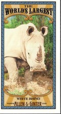2021 Topps Allen and Ginter Mini Worlds Largest #MWL9 White Rhino - BB