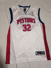 Detroit Pistons Richard Rip Hamilton Jersey Reebok White Sz L NBA #32 Basketball