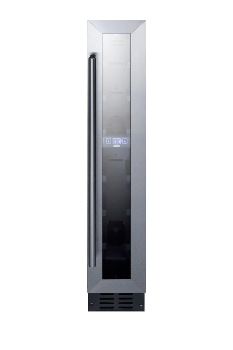 Summit SWC007 6"W 7 Bottle Capacity Built-In Wine Cooler - Black