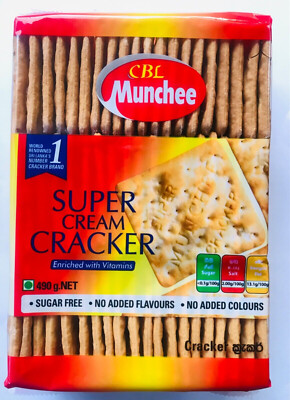 Munchee SUPER CREAM CRACKER Ceylon Quality Healthy Biscuit free shipping- 490g