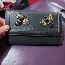 Bessie Busy Bee  Black Coin/Card Purse (S&J - 4)