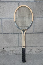SLAZENGER Classic Wood Tennis Racquet No. 1778 Pro Glass Fibre Welded 4 5/8 Med