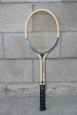 SLAZENGER Classic Wood Tennis Racquet No. 1778 Pro Glass Fibre Welded 4 5/8 Med