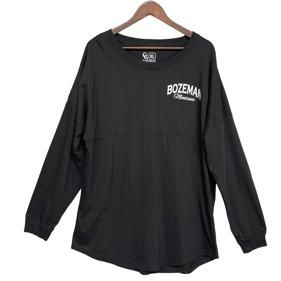 Suéter CG The Cotton Gallery Ltd. Mujer Talla XL Negro Elastizado "Bozeman Montana" Foto 2 de 4