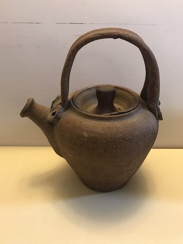 Handcrafted Ceramic Stoneware Pottery Kettle Teapot Clay Art Pot - Picture 3 of 9