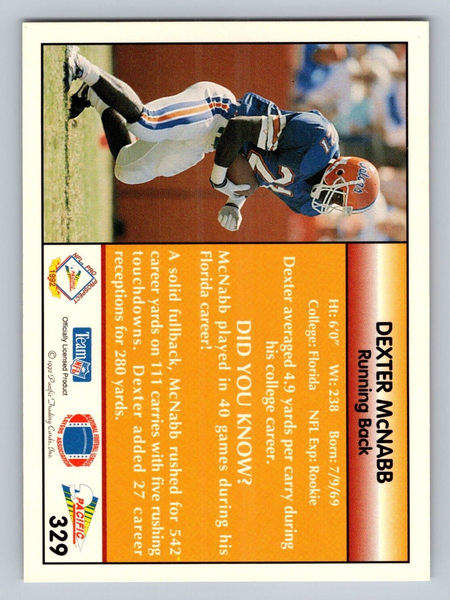 Dexter McNabb RC Rookie 1992 Pacific #329 Florida Gators | eBay