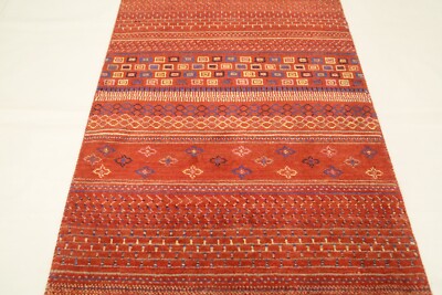 Rust 3x4 Ft Afghan Hand Made Tribal Gabbeh Soft Wool Veg Dye Rug | eBay