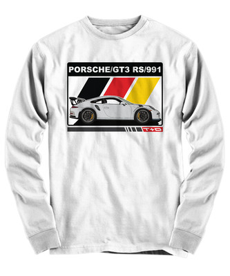 991 GT3 RS German Flag Stripes Shirt 911 gt3rs - Long Sleeve Tee