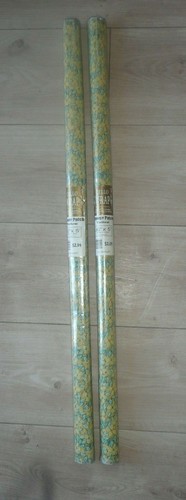 2 Rolls Vtg CELLO-WRAP Floral Print Cellophane Gift Basket Wrap NEW 30”x 5' Each - Picture 2 of 4