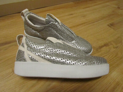 ANDIA FORA Sneaker  silber Leder Echtleder sehr gut Sohle 3 - 3,7 cm