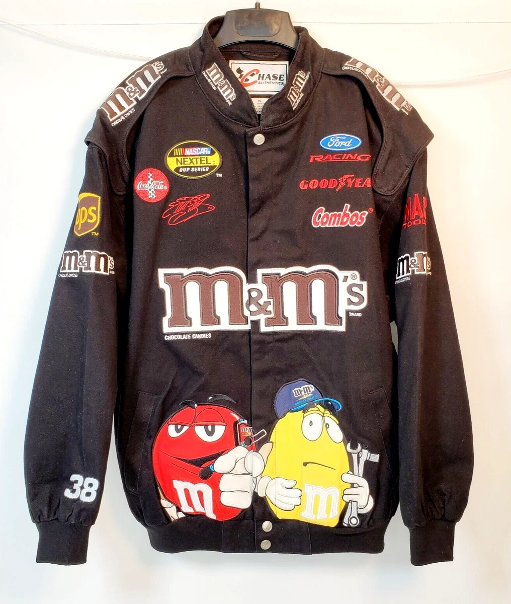 M&M's Racing Team Black Leather Jacket - Maker of Jacket