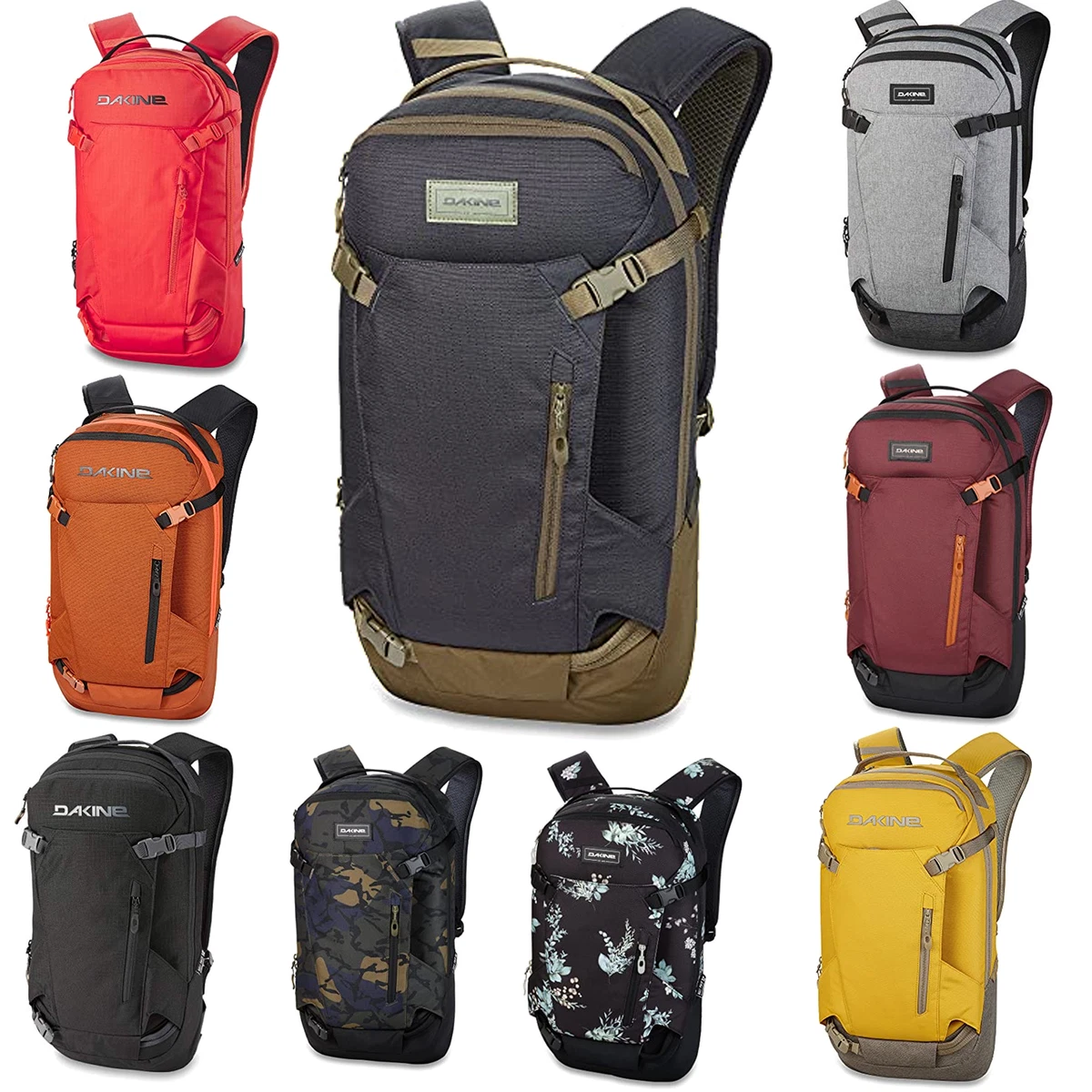 Dakine Heli Pack 12L Low Profile Backpack Hydration Ski and Snowboard  Carrying