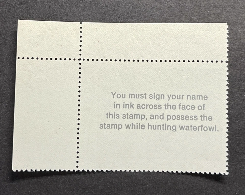 WTDstamps - 1986 MAINE - Plate# - State Duck Stamp - Lot1 - Mint OG NH  - Image 2 of 2