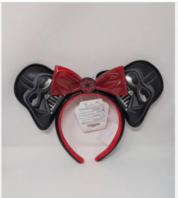 Hongkong Disney authentic Star Wars Darth Vader Empire Red Minnie Ears Headband
