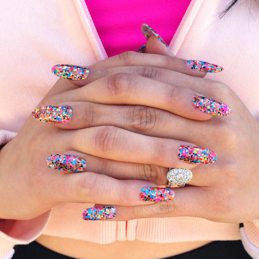 I Scream Nails Party Mix - Rainbow Multicolour Red Blue Pink Glitter Nail  Polish | eBay
