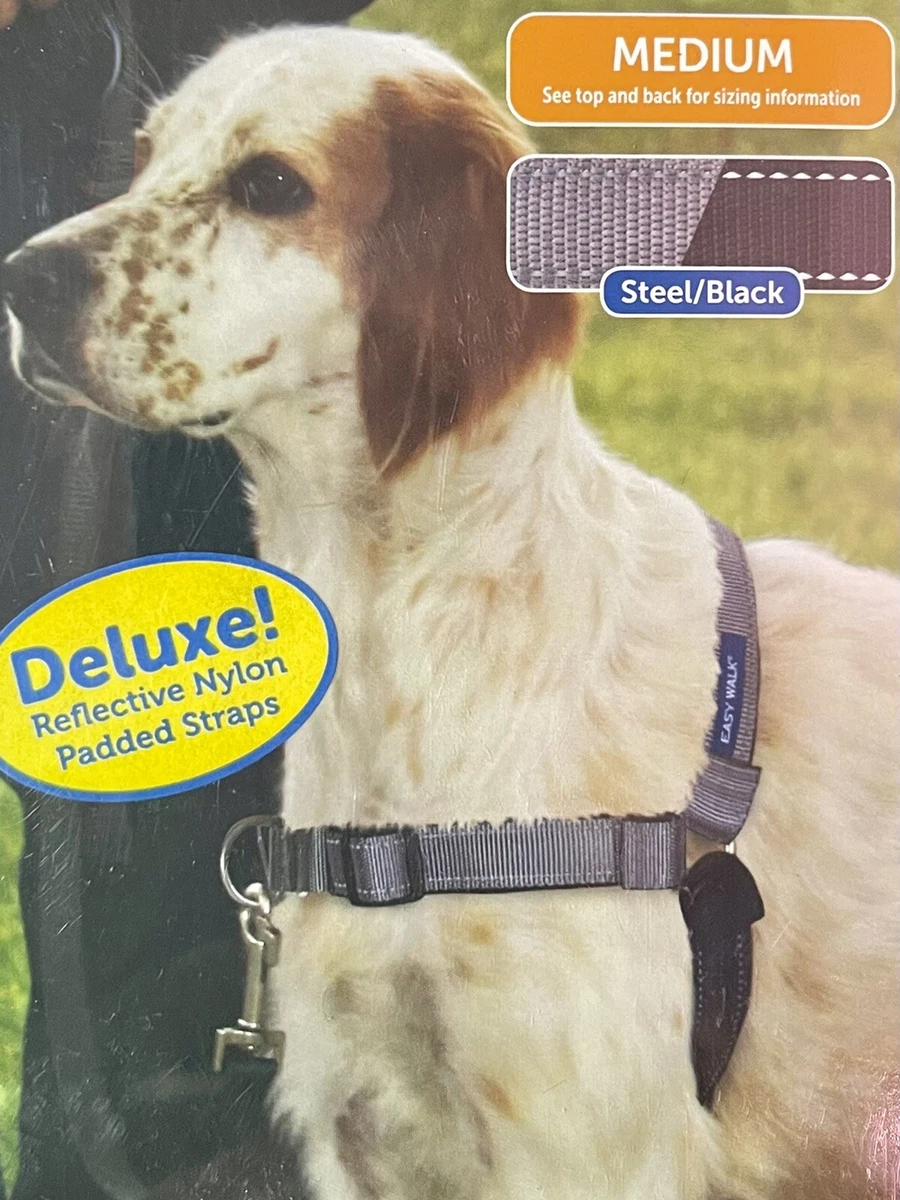 PetSafe Easy Walk No Pull Harness Black Medium to Large Dogs New Deluxe Safety