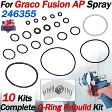10 Set Complete Oring Seal Rebuild Kit 246355 for Graco Fusion AP Spray O-Rings