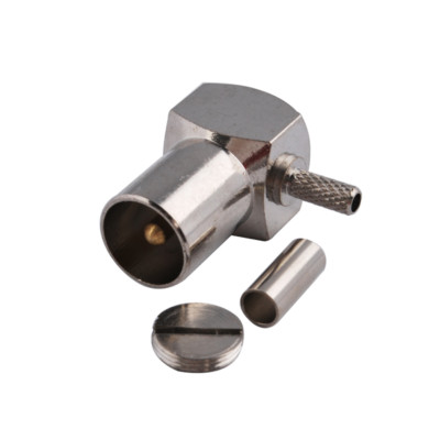 2x TV Crimp Male Plug Right Angle Connector for RG316 RG174 RG188 LMR100