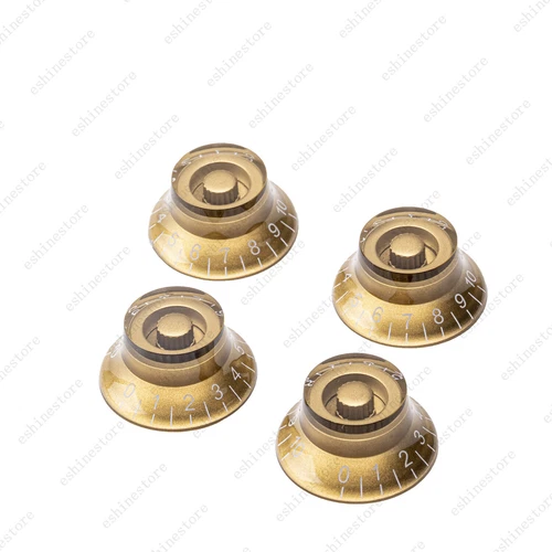 4 Pcs 24 Fine Splines LP Guitar Control Bell Knobs Top Hat Knob For Les Paul SG
