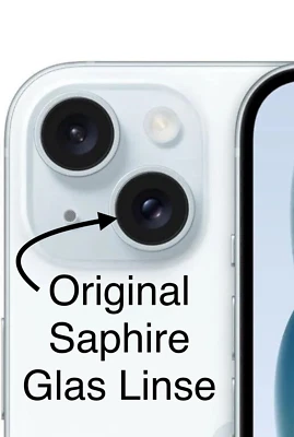 Original Apple iPhone 15 Kamera Linse Glas Camera Lens Untere + 3M Kleber Neu