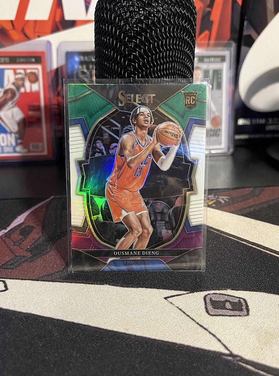 2022 Panini Select Ousmane Dieng Rookie Tri-Color Prizm Concourse RC #76 Thunder