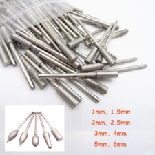 1mm-6mm Diamond Grinding Burr Drill Bits For Dremel Rotary Tools 400 1200 Grit