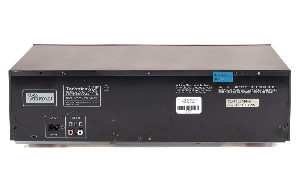 Technics SL-PD887 CD-Wechsler - 5-fach Player Mit AUX Und Fernbedienung