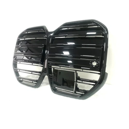 Fits for 2022-2024 BMW G26 I4 Dual Line Gloss Black Front Kidney Grill Grille - Imagen 2 de 4