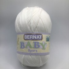 Bernat Baby Sport  Baby White  100 Acrylic 12.3oz Approx. 1,256 yds New