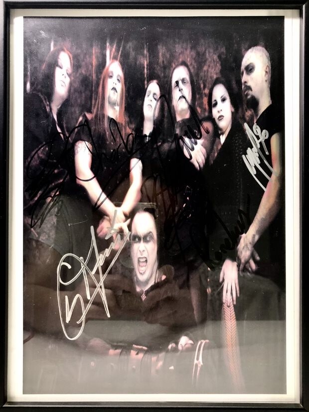 希少 ©️2007 Cradle of Filth ハイチ製 Hanes 2枚タグ Cradle of Filth Autograph Signed Photo 2007 Signed by Dani Filth +