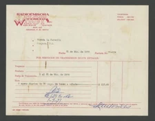VINTAGE INVOICE / WHOY - RADIO STATION / SALINAS PUERTO RICO 1970 #4
