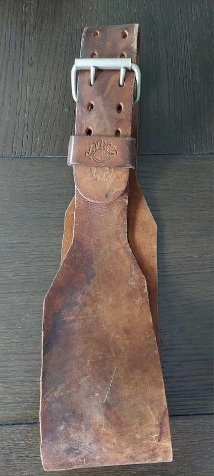 Altus 皮带尺寸 Lg 34-42 力量力量重量训练,举重 100% 皮革美国。 — 第 4/4 张图片