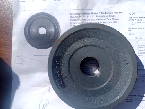 GRASSHOPPER MOWER SHEAVE B IG 4.6x25mm