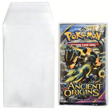 Pokemon Booster Pack Protective Sleeves - x50 Self Sealing Clear View💖