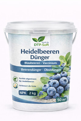 2kg Heidelbeeren Dünger Blaubeeren Vaccinium Beerendünger Obstdünger Eimer NPK