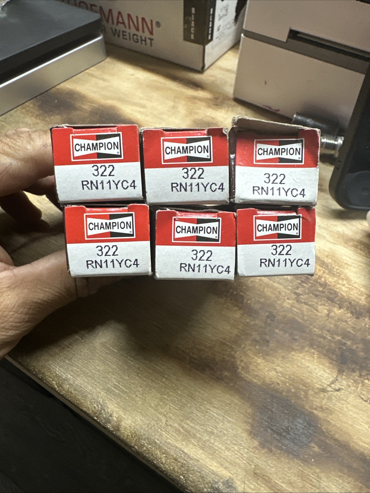 New Genuine CHAMPION 322 RN11YC4 COPPER PLUS SPARK PLUGS SET OF 6 