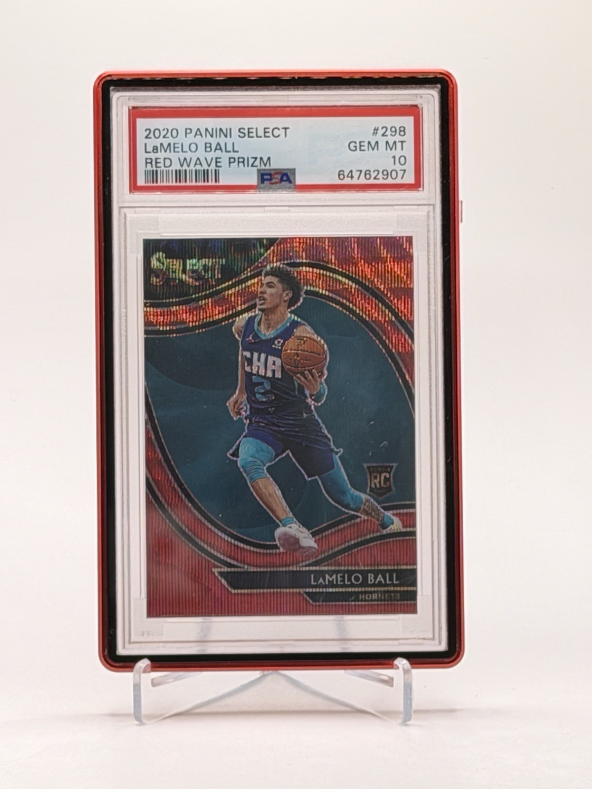 2020-21  Select LaMelo Ball #298 Courtside Red Wave Prizm (RC) PSA 10