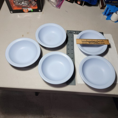 #ad Set of 5 Vintage Texas Ware Bowls Light Blue #112 MCM Bowl $16.00