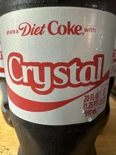 Share a Coke with   Crystal   2025 Personalized Gift Coca~Cola Bottle 20oz Diet