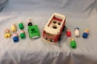 12 Misc. Piece VTG Fisher-Price Play Family Mini-Bus~Truck~Little People Toys