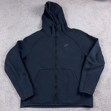 Nike Hoodie Mens Large Black Sportswear Tech Fleece Zip Up Hooded Athleisure