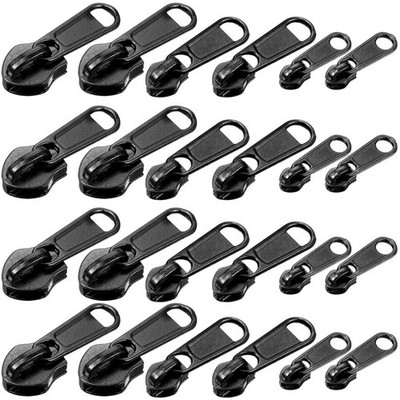 18Pcs Replacement Zipper Sliders Durable Metal Zip Pullers for DIY Sewing Repair