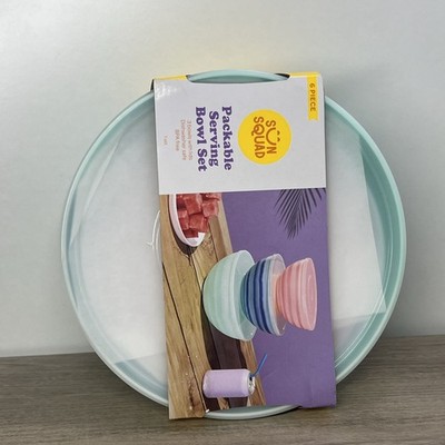 Sun Squad 98 fl oz 3pk Packable Serving Bowl Set