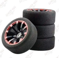 Dilwe Pneumatici Auto RC, 4 Pezzi Pneumatici in Gomma Spugna Interna
