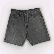 VTG Y2K Wrangler Hero Black Jean Shorts Mens 36 Denim Jorts Workwear Skater
