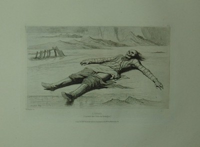 ''L'Epave. (Souvenir des cotes de Bretagne)''. Eau forte (Radierung). Valerio, The