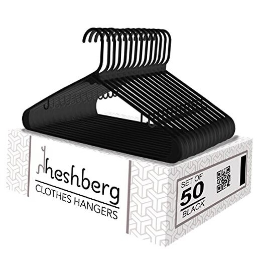 Plastic Hooks Hangers Space Saving Tubular Clothes Hangers Standard Size Ideal 