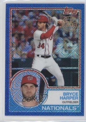 2018 Topps Silver Pack 1983 Design Chrome Series 1 Blue 80/150 Bryce Harper 5l1