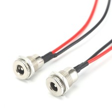 DC Female Panel Mount Power Supply Jack Socket Plug Connector 5.5 x 2.1mm/2.5mm